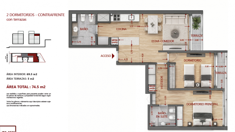 2 DORM EN POZO