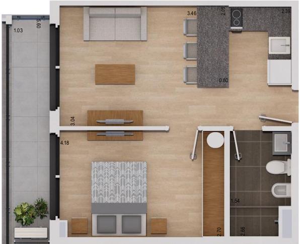 1 dorm A ESTRENAR