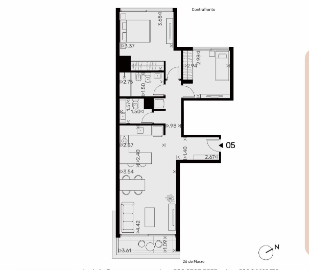 2 dorm en pozo