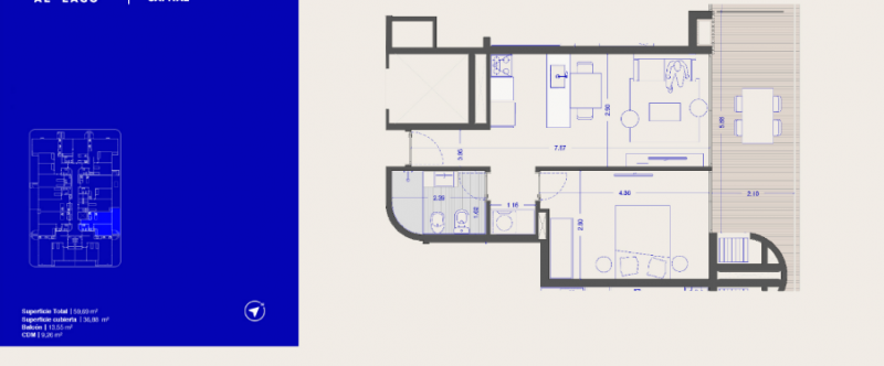 1 dorm en construccion
