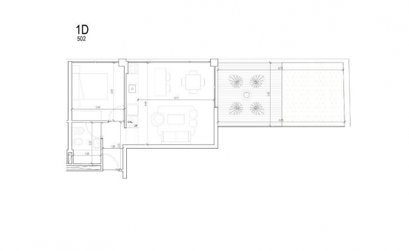 1 dorm en construccion