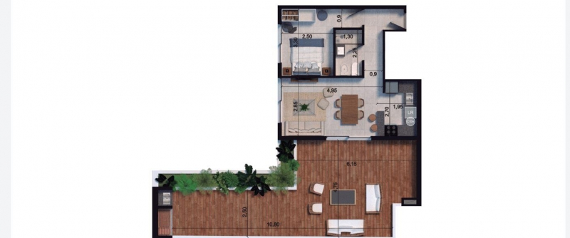 1 dorm en construccion
