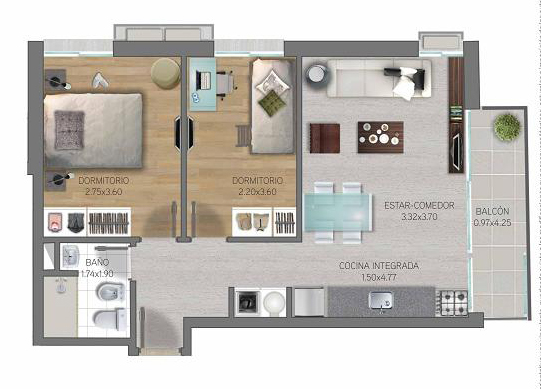 Oportunidad - Aptos de 2 dorm