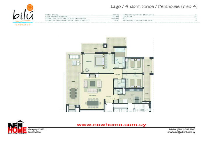 Apto 4 dorm - playa privada