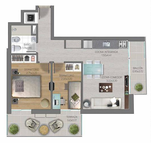 Oportunidad - Aptos de 2 dorm