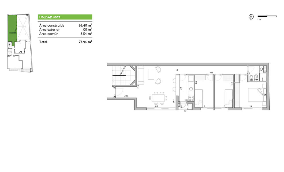 Apto 3 dorm en zona VIS