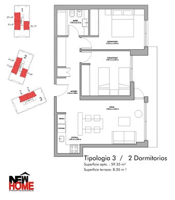 Aptos 2 Dorm en Malvin