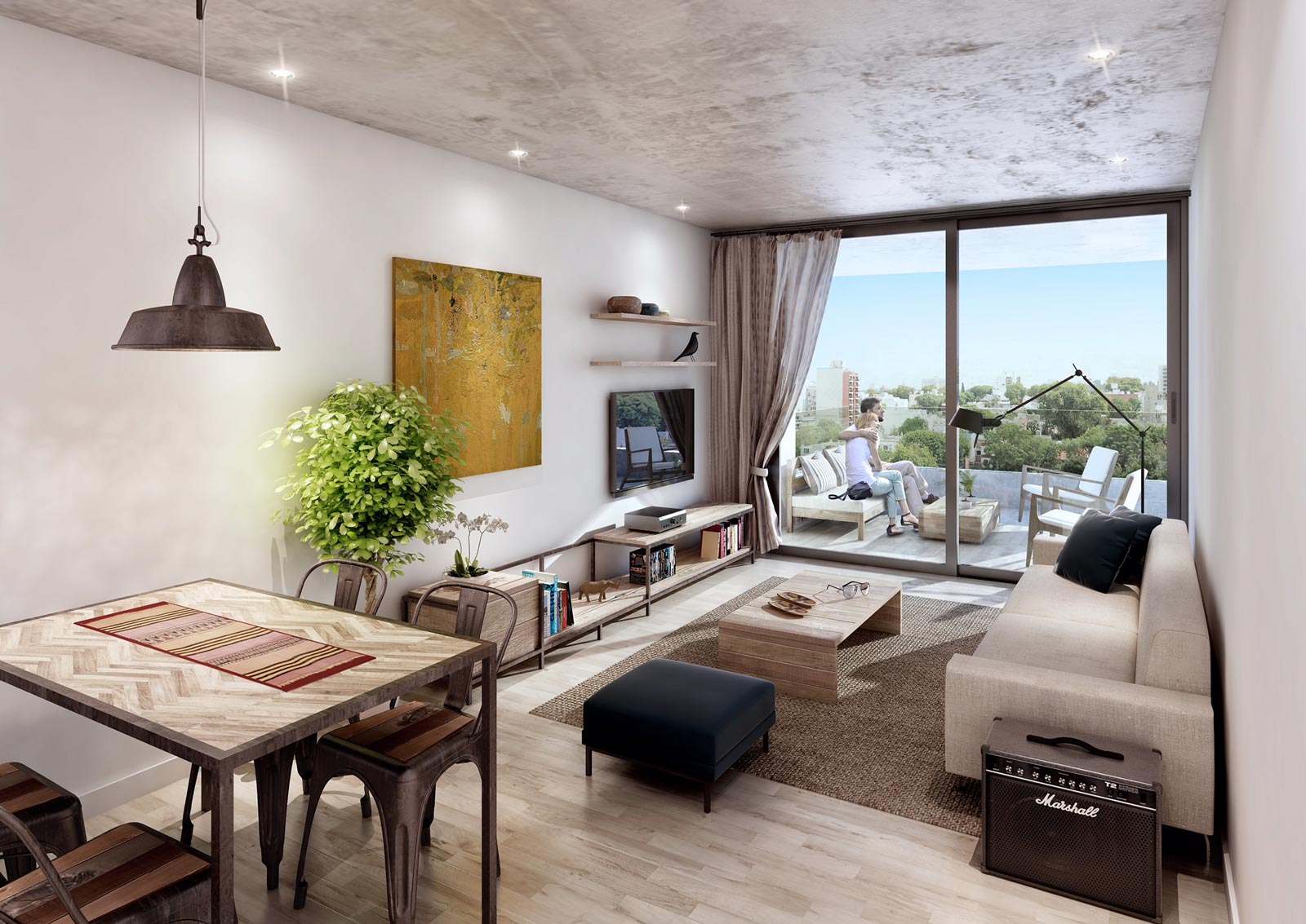 1 dorm en Pocitos Nuevo
