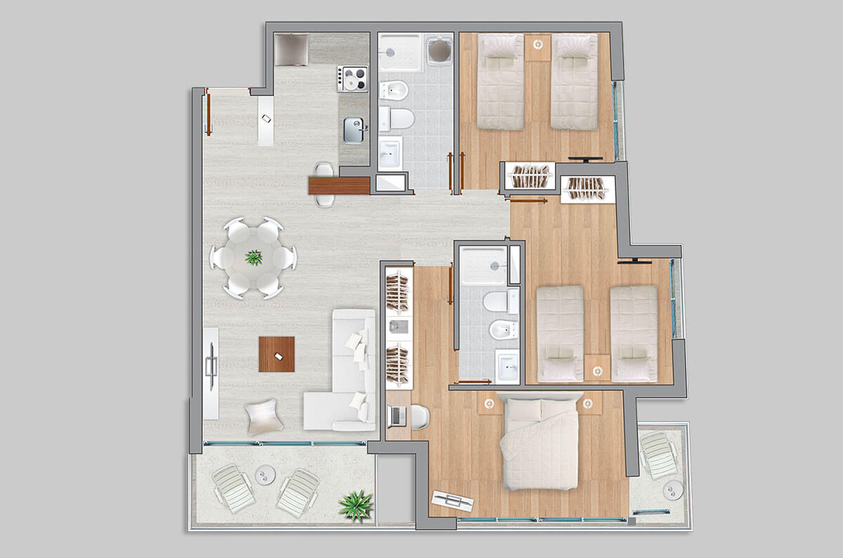 Últimos aptos 3 Dorm
