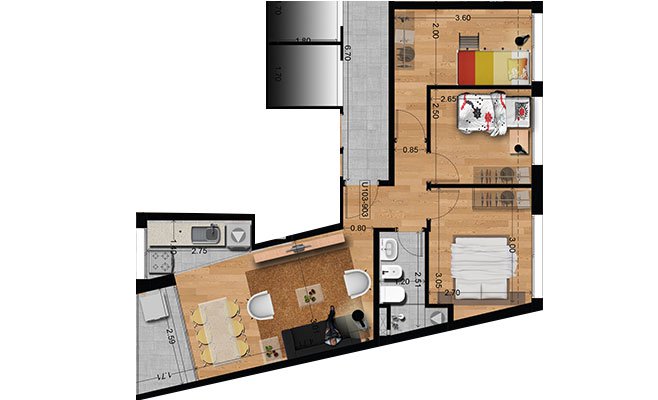 Apto 3 Dorm