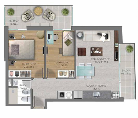 Oportunidad - Aptos de 2 dorm