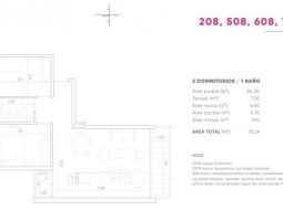 Apto 2 Dorm + gge a estrenar
