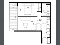 1 dorm en construcciòn