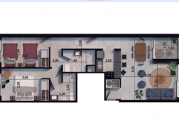 2 dorm en construccion