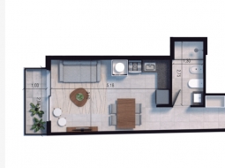 1 dorm en construccion