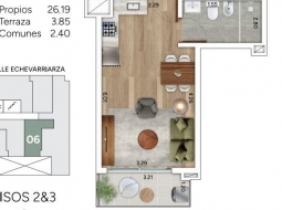 Monoambiente en obras